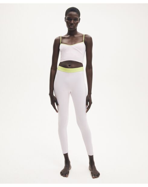 Crop top Alizée lilas/citron vert