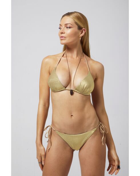 Top de bikini dorado Kate Pad