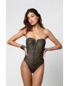 Maillot de bain une pièce Shana kaki