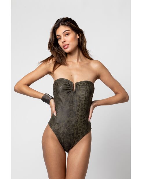 Maillot de bain une pièce Shana kaki
