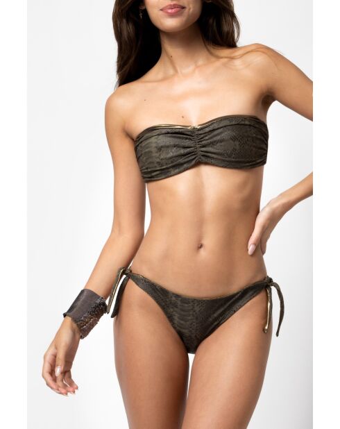 Top de bikini color caqui Julie