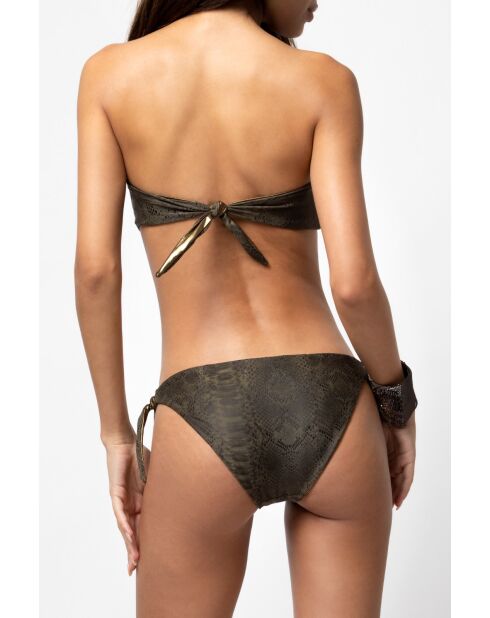 Top de bikini color caqui Julie