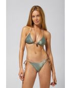 Top de bikini verde reversible Kate