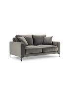 Venus 2-Sitzer-Samtsofa Hellgrau - 158x92x90 cm