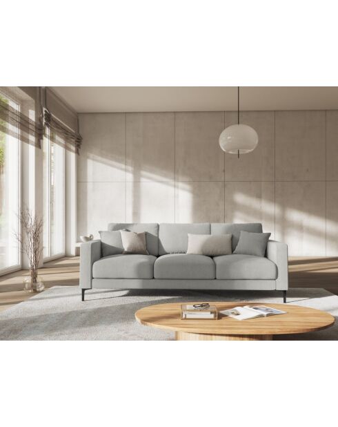Venus 3-Sitzer-Sofa Hellgrau - 220x92x90