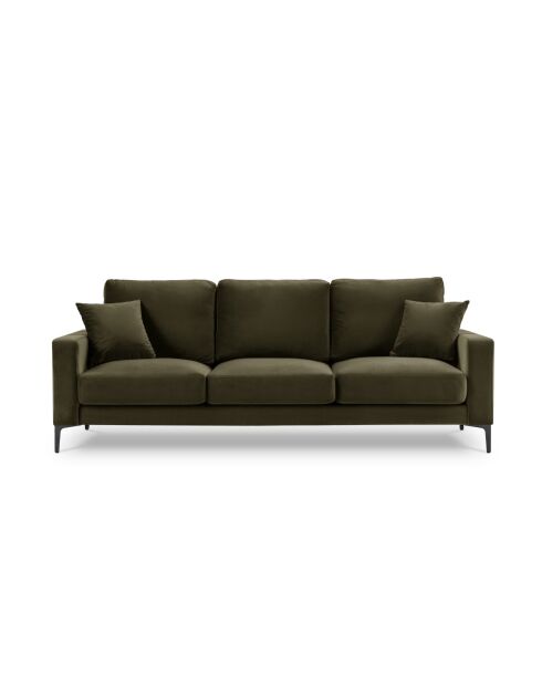 Venus 3-Sitzer-Samtsofa Grün - 220x92x90 cm