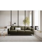 Venus 3-Sitzer-Samtsofa Grün - 220x92x90 cm