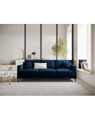 Venus 3-zits fluwelen bank koningsblauw - 220x92x90 cm