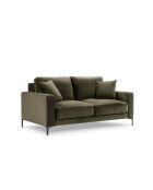 Sofá Venus de 2 plazas de terciopelo verde - 158x92x90 cm