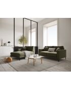 Sofá Venus de 2 plazas de terciopelo verde - 158x92x90 cm