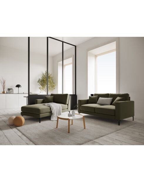 Venus 2-Sitzer-Samtsofa Grün - 158x92x90 cm