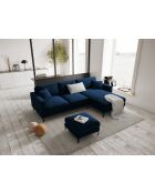 Venus 1-Sitzer-Hocker aus Samt königsblau - 65x65x47 cm