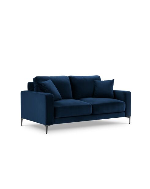 Venus 2-zits fluwelen bank koningsblauw - 158x92x90 cm