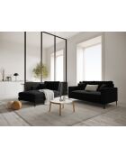 Venus 2-Sitzer-Samtsofa Schwarz - 158x92x90 cm