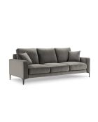 Venus 3-Sitzer-Sofa aus Samt Hellgrau - 220x92x90