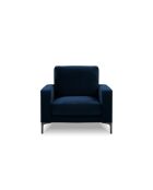 Fauteuil en velours Venus 1 place Bleu Roi - 92x92x90 cm