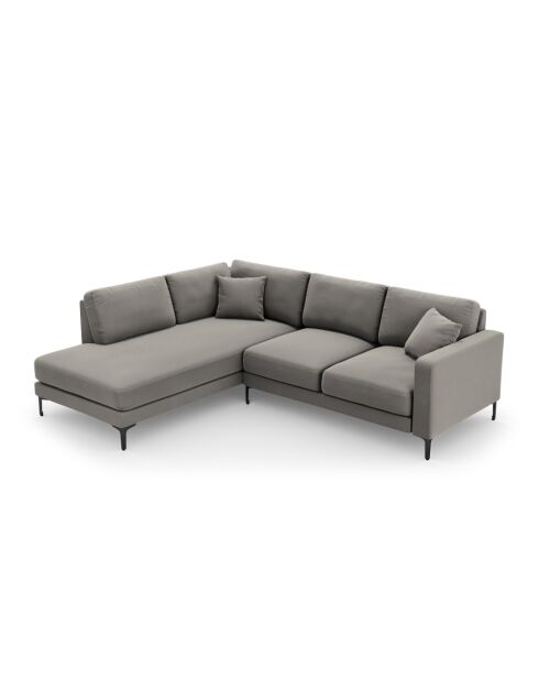 Venus 5-Sitzer-Ecksofa rechts Hellgrau - 254x185x90 cm