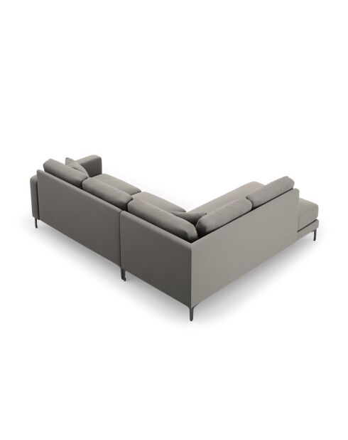 Venus 5-Sitzer-Ecksofa rechts Hellgrau - 254x185x90 cm