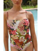 Hellgrüner trägerloser einteiliger Badeanzug/Turin