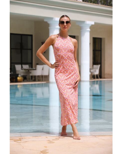 Robe Longue corail rose / Positano