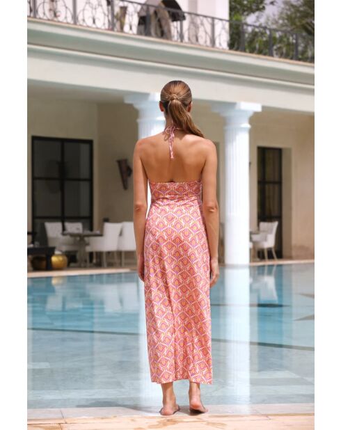 Robe Longue corail rose / Positano