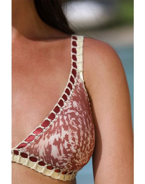 Haut de maillot de bain rosé / Iris