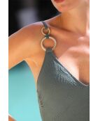 Einteiliger Badeanzug in Khaki