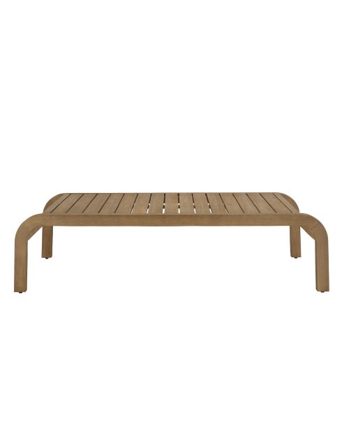 Salon de jardin 5 places en acacia et cordage synthétique beige