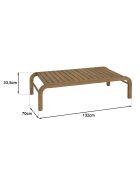 Salon de jardin 5 places en acacia et cordage synthétique beige