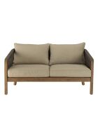 Ensemble de salon de jardin 4 places en acacia et cordage synthétique vert sapin