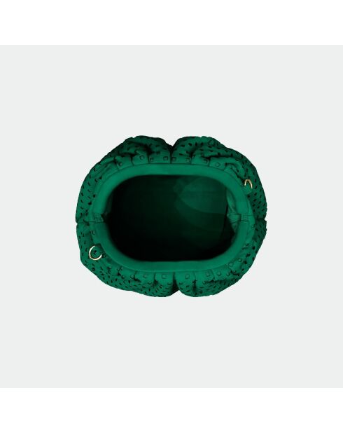 Funda Big Perforate Verde de piel suave - 31 x 20 cm