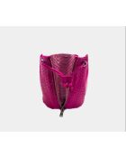 Borsa Amber Electric Pink in pitone - 22 x 20 cm
