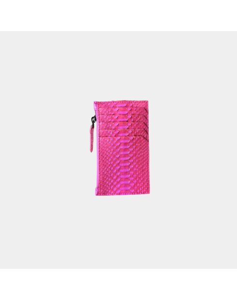 Sylvano Pink python kaarthouder - 8 x 14 cm