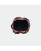 Pochette souple en python Baby Red & Black - 23 x 18 cm