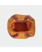 Pochette morbida grande in pitone mandarino - 31 x 20 cm