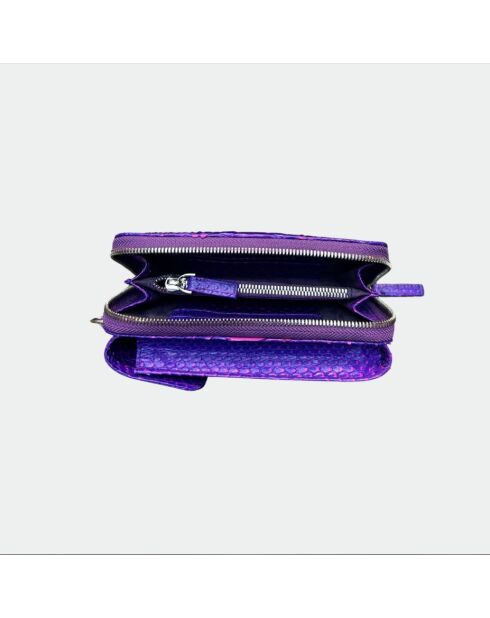 Pochette Meghan Iris in pitone - 17,5 x 10 cm