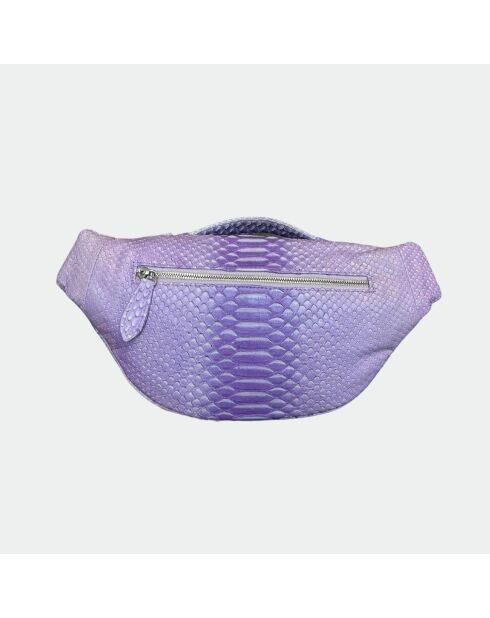 Pythonbanane mit Baumwoll-Innenfutter Mike Lilas - 34,5 x 14,5 cm