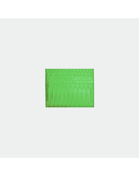 Porte-carte en python avec 5 fentes Kiko Lime - 10,5 x 8,5 cm