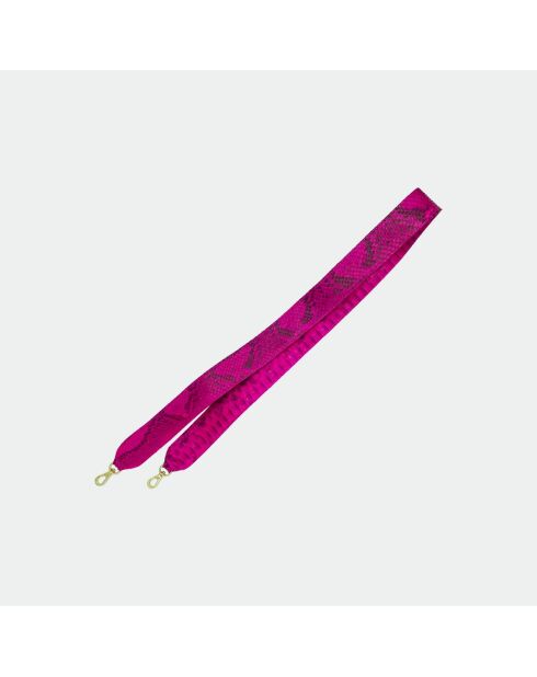 Pochette morbida grande in pitone diavolo rosa - 31 x 20 cm