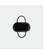 Python zachte tas met katoenen binnenvoering Jade black star - 35 x 22 cm