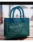 Bolso de pitón Melyne Baby Green - 20 x 15 cm