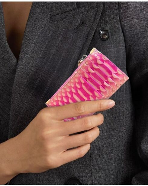 Sylvano Rosario python kaarthouder - 8 x 14 cm