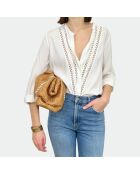 Großer weicher Beutel aus böhmischem Pythonleder - 31 x 20 cm