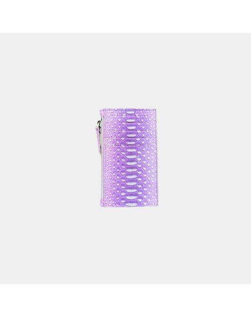 Sylvano Lilas python kaarthouder - 8 x 14 cm