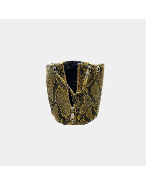 Amber Phoenix Borsa nera in pitone - 22 x 20 cm