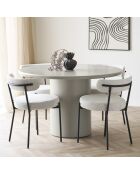 Table à manger Nagano sable - 120x120x75 cm