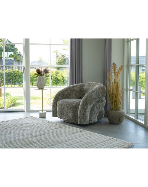 Fauteuil lounge Valletta pivotant pivotant naturel HN1251 - 93x83x70 cm