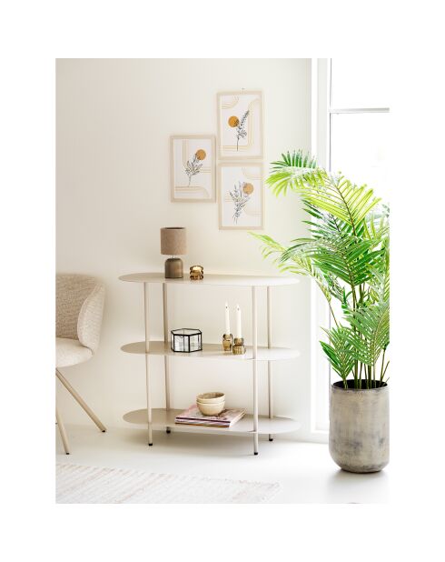 Estantería Rieti con 3 niveles de arena metálica - 90x31x81 cm