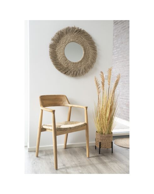 2 sillas Getafe Silla de comedor de madera natural sungkai - 56x58x78 cm