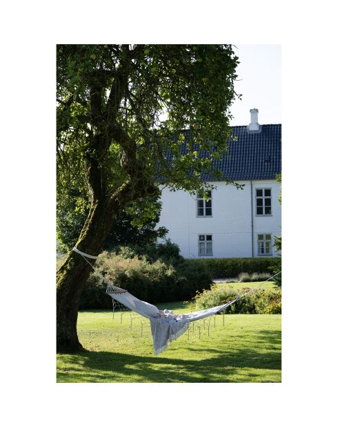 Amaca Edessa in poliestere/cotone in larice bianco sporco - 200x80x30 cm